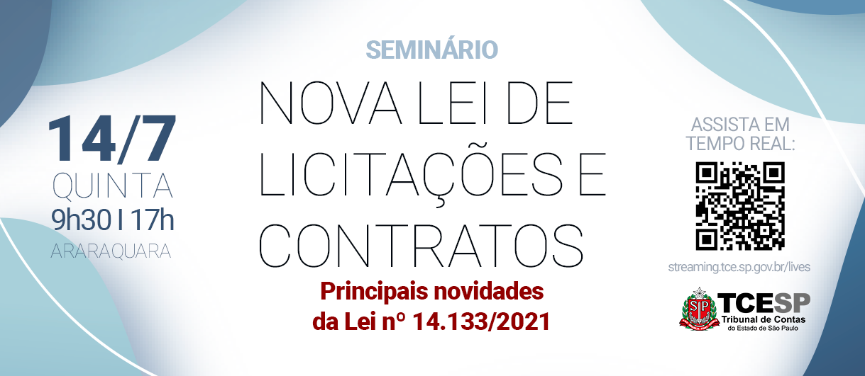 TCE promoverá curso sobre Nova Lei de Licitações em Araraquara no dia 14