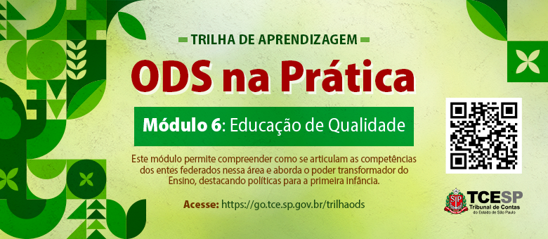 TCE lança sexto módulo de Trilha de Aprendizagem sobre os ODS