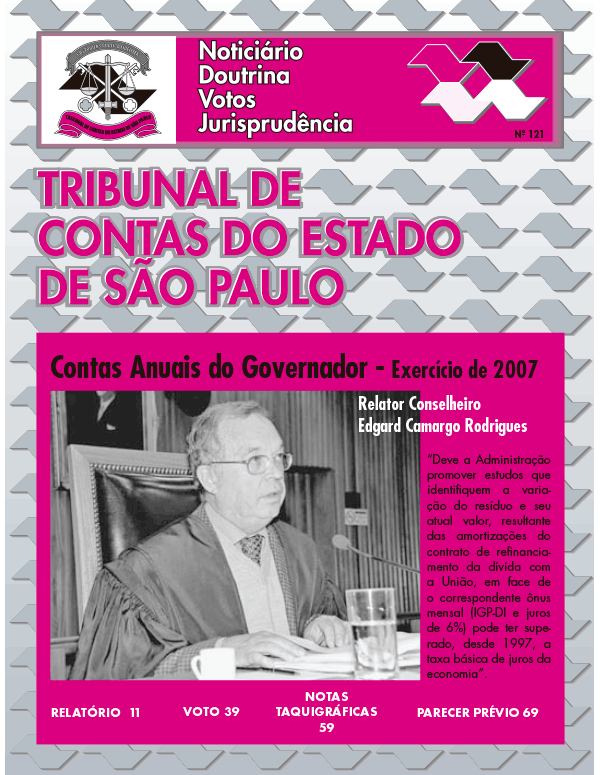 Edição 121 - Especial - Contas Anuais do Governador - Exercício 2007