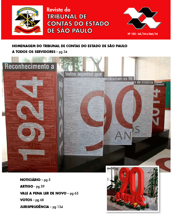Edição 132 - Comemorações dos 90 anos de implantação do TCESP