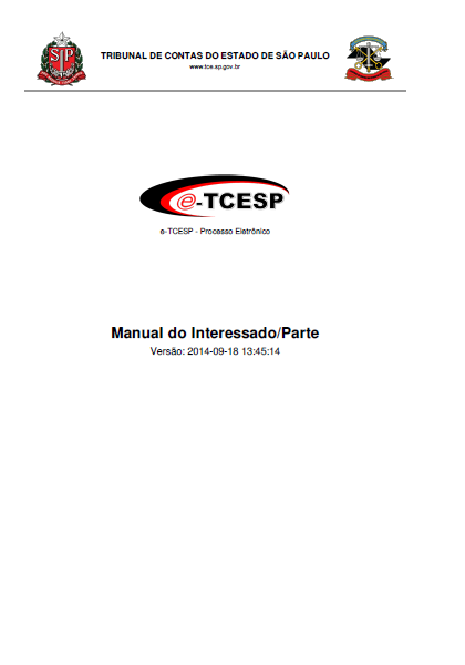 Guia de Utilização do e-Tcesp - Interessado/Parte