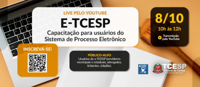 Tribunal realiza capacitação on-line sobre o Sistema de Processo Eletrônico (e-TCESP)