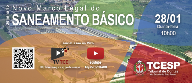 Seminário do Tribunal discutirá Marco Legal do Saneamento no dia 28