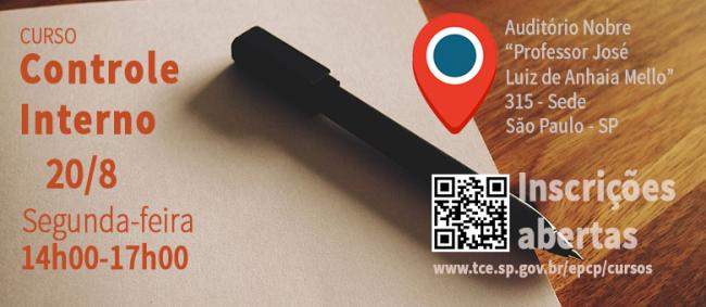 Curso de Controle Interno na capital está com inscrições abertas