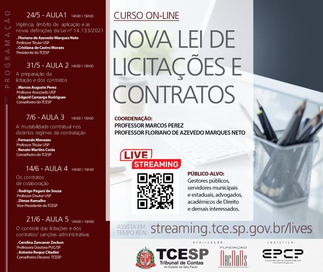 Cartaz - Curso On-line - Nova Lei de Licitações