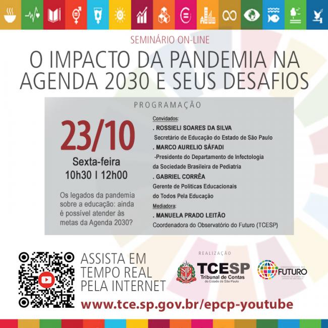 Cartaz: O impacto da pandemia na Agenda 2030 e seus desafios