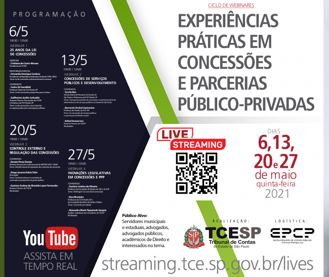 Cartaz - Ciclo Webinar TCESP - 2021