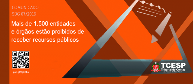 Mais de 1.500 entidades e órgãos estão impedidos de receber recursos públicos