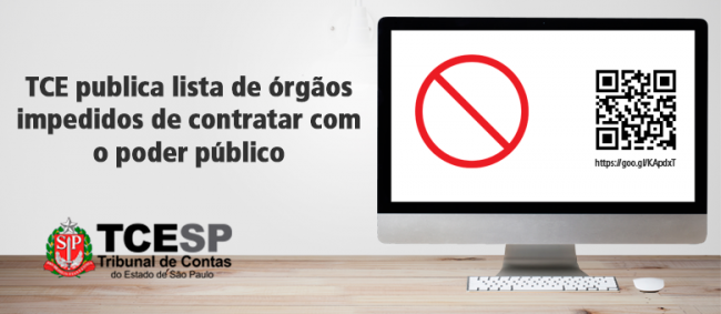 TCE publica lista de órgãos impedidos de contratar com o poder público