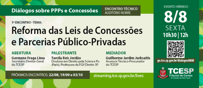 TCE realizará série de encontros sobre PPPs e Concessões