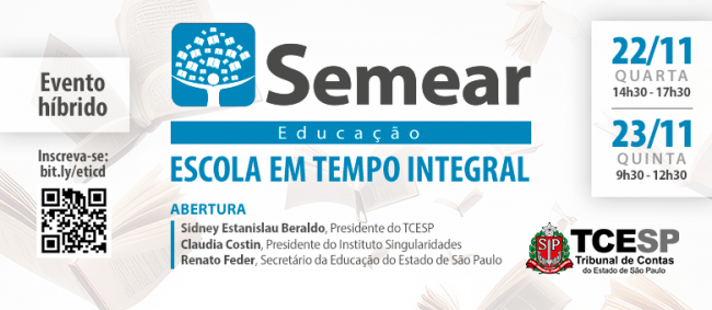 Secretário Estadual da Educação participa de evento sobre escolas em tempo integral do TCESP
