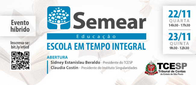 TCESP discute escolas em tempo integral nos dias 22 e 23 de novembro