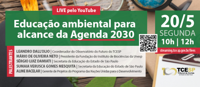 Live no Tribunal de Contas abordará Educação Ambiental
