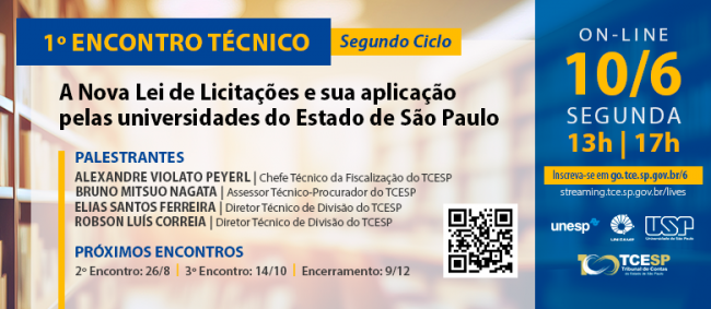 TCESP debaterá Nova Lei de Licitações com universidades públicas