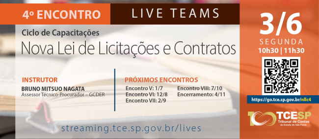 Tribunal fará quarta rodada de webinar sobre Nova Lei de Licitações