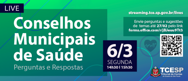 Live do TCE esclarece dúvidas sobre os Conselhos Municipais de Saúde