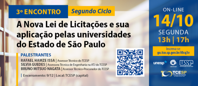 TCE realiza 3° encontro técnico sobre a Nova Lei de Licitações na USP