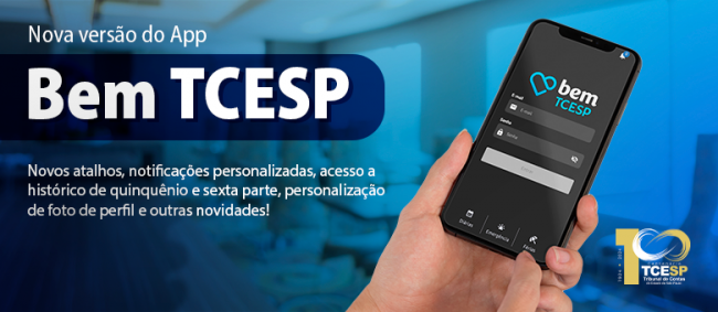 Implantado pela Corte, aplicativo “Bem TCESP” recebe novas funcionalidades