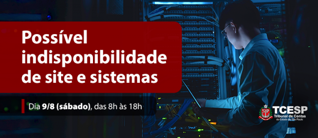 Indisponibilidade temporária de sites e sistemas