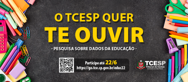 TCESP lança formulário de escuta cidadã para elaboração do Painel da Educação