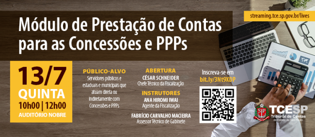 Evento no TCE apresentará ferramenta de captura de dados das Concessões e PPPs