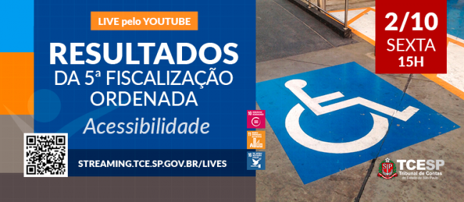TCESP apresentará live com resultados da Fiscalização Ordenada sobre acessibilidade em prédios públicos