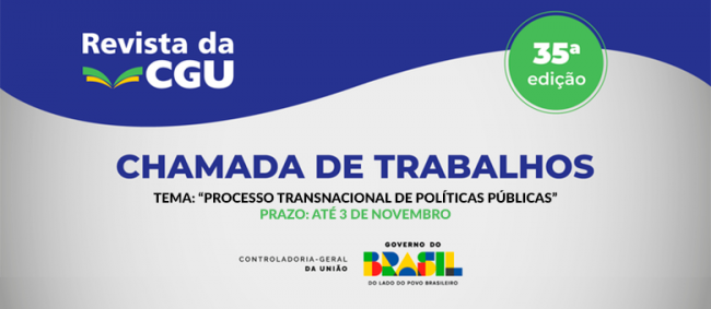 TCESP informa que a Revista da CGU abriu a chamada de trabalhos com o tema ‘Processo Transnacional de Políticas Públicas’