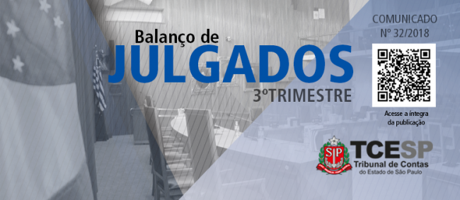 TCESP divulga balanço de atividades do terceiro trimestre de 2018