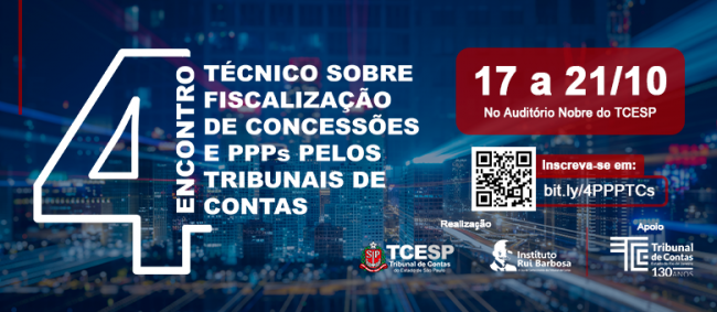 TCE sedia encontro sobre Concessões e PPPs entre dias 17 e 21; inscrições estão abertas 