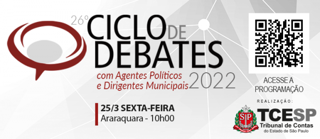 Ciclo de Debates reunirá gestores de 63 municípios da região de Araraquara no dia 25 