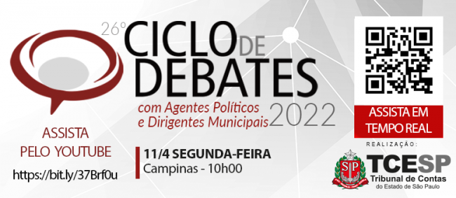 Campinas receberá reunião do Ciclo de Debates do TCESP no dia 11
