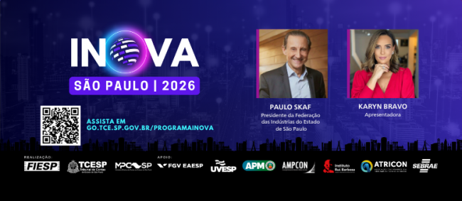 TCESP disponibiliza videocast especial sobre inovação e gestão pública em preparação ao INOVA