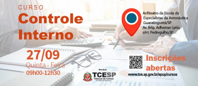 Tribunal de Contas promove curso sobre controle interno em Guaratinguetá