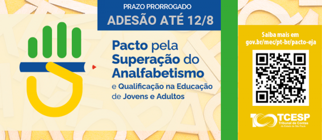 Adesão à campanha contra o analfabetismo tem prazo prorrogado até 12 de agosto