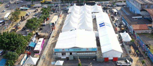 Dos 56 hospitais de campanha implantados no Estado, 35 permanecem ativos