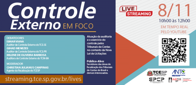  TCESP transmite último encontro do projeto ‘Controle Externo em Foco’ no dia 8