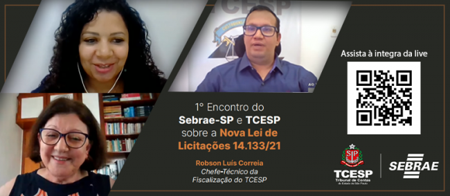 TCESP e Sebrae-SP debatem Nova Lei de Licitações em encontro on-line
