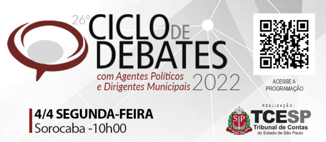 Sorocaba sediará terceira reunião do Ciclo de Debates do TCESP no dia 4