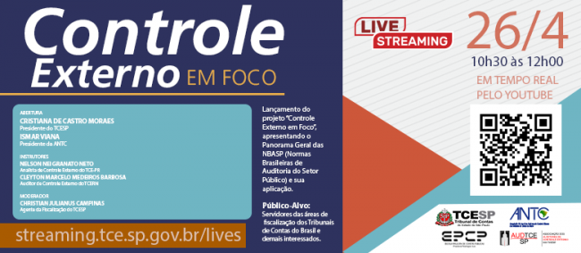Live no TCESP discutirá Normas Brasileiras de Auditoria do Setor Público