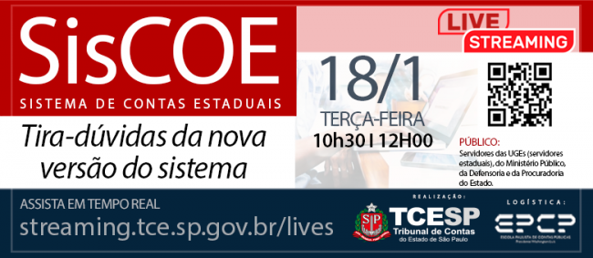 TCESP promove tira-dúvidas sobre nova versão do SisCOE