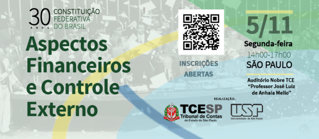 Seminário no TCESP debaterá avanços do controle externo nos 30 anos da Constituição