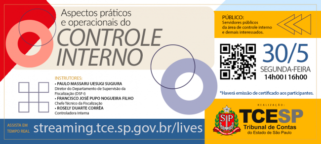 Tribunal de Contas realizará palestra sobre controle interno no dia 30