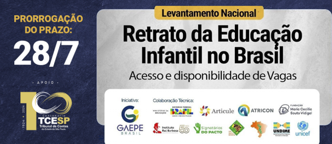 TCE reforça prorrogação do prazo para levantamento nacional sobre Educação Infantil