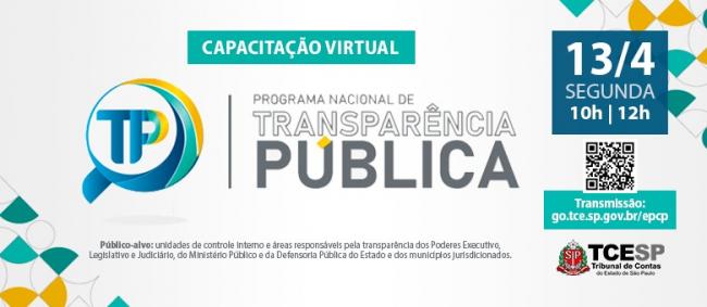TCESP fará capacitação online sobre Plano Nacional de Transparência Pública