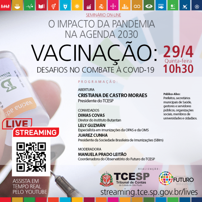 Cartaz - Live: Vacinação