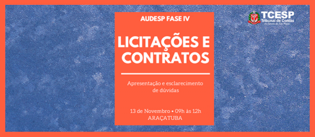 TCE promove curso sobre Fase IV do Sistema Audesp em Araçatuba