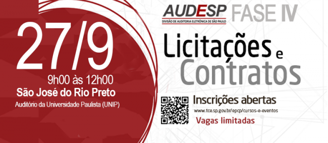 TCE realiza curso sobre licitações e contratos em São José do Rio Preto
