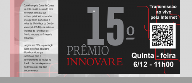 Premio Innovare 2018 assista a premiação ao vivo