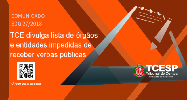 Tribunal divulga lista de entidades que não podem receber verbas públicas