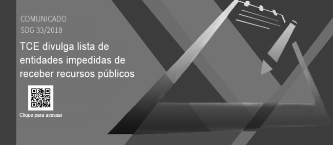 Tribunal de Contas atualiza lista de entidades impedidas de receber recursos públicos